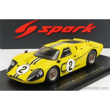 SPARK-MODEL FORD GT40 MKIV 7.0L V8 TEAM SHELBY AMERICAN INC. N 2 24h LE MANS 1967 B.McLAREN - M.DONOHUE