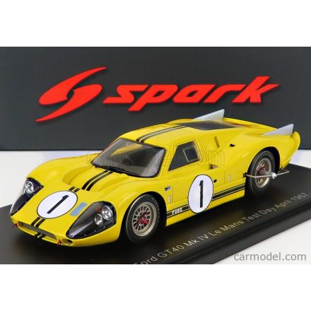 SPARK-MODEL FORD GT40 7.0L V8 TEAM FORD MOTOR COMPANY N 1 TEST CAR 24h LE MANS 1967 B.McLAREN