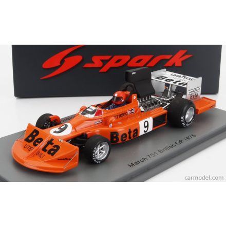 SPARK-MODEL MARCH - F1 751 BETA N 9 BRITISH GP 1975 VITTORIO BRAMBILLA