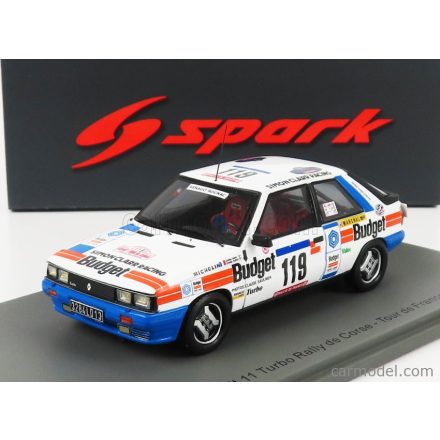 SPARK-MODEL Renault R11 TURBO N 119 RALLY TOUR DE CORSE 1984 A.OREILLE - S.OREILLE