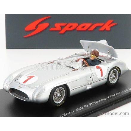 SPARK-MODEL MERCEDES 300SLR 3.0L S8 N 1 WINNER KRISTIANSTAD SWEDEN GP 1955 J.M.FANGIO