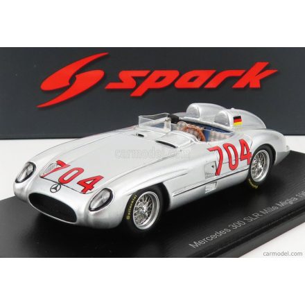 SPARK-MODEL MERCEDES 300 SLR SPIDER N 704 MILLE MIGLIA 1955 H.HERRMANN - H.EGER