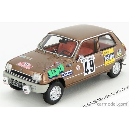SPARK-MODEL Renault R5 LS N 49 RALLY MONTECARLO 1975 A.FOLLIN - P.BERTRAND