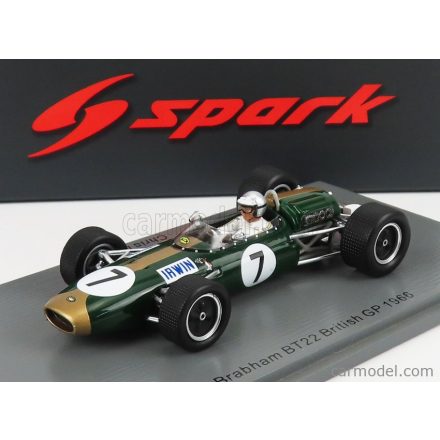SPARK-MODEL BRABHAM F1 BT22 N 7 BRITISH GP 1966 C.IRWIN