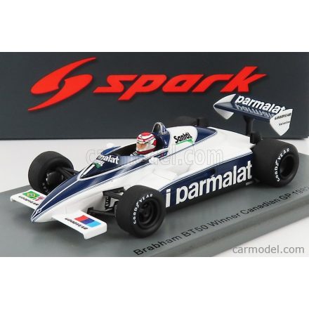 SPARK-MODEL BRABHAM F1 BT50 PARMALAT N 1 WINNER CANADIAN GP 1982 N.PIQUET