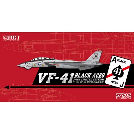 Great Wall Hobby US Navy F-14A VF-41 "Black Aces" Tomcat - limited makett