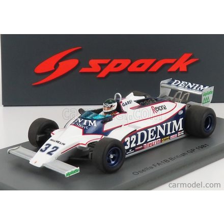 SPARK-MODEL OSELLA F1 FA1B N 32 BRITISH GP 1981 J.P.JARIER