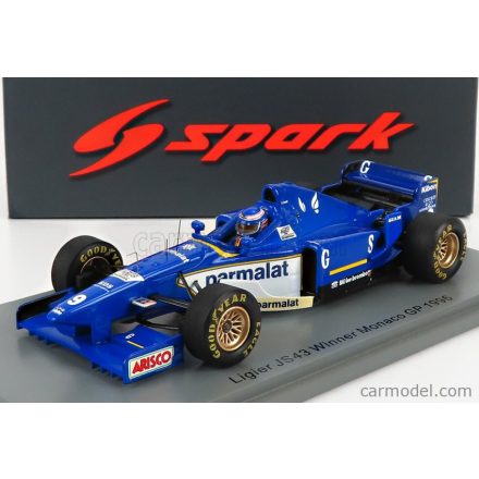 SPARK-MODEL LIGIER F1 JS43 N 9 WINNER MONACO GP 1996 O.PANIS