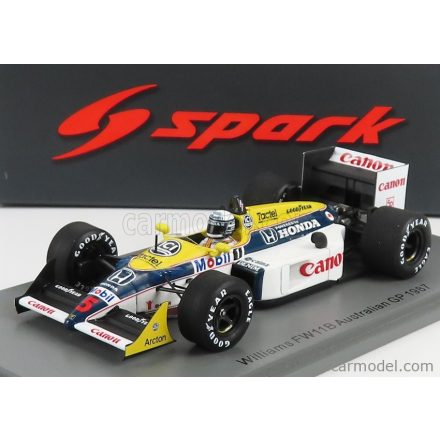 SPARK-MODEL WILLIAMS F1 FW11B N 5 AUSTRALIAN GP 1987 R.PATRESE