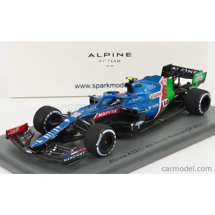 SPARK-MODEL RENAULT F1 A521 RENAULT E-TECH 20B TEAM ALPINE N 31 4th ARABIE SAOUDITE GP 2021 ESTEBAN OCON