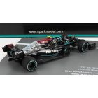 SPARK-MODEL MERCEDES SET F1 2X W12 MERCEDES M12 EQ POWER+ TEAM AMG PETRONAS MOTORSPORT FORMULA ONE N 44 + N 77 ABU DHABI GP 2021 LEWIS HAMILTON - VALTTERI BOTTAS - 8 TIMES WORLD CHAMPION CONSTRUCTEUR
