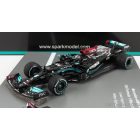 SPARK-MODEL MERCEDES SET F1 2X W12 MERCEDES M12 EQ POWER+ TEAM AMG PETRONAS MOTORSPORT FORMULA ONE N 44 + N 77 ABU DHABI GP 2021 LEWIS HAMILTON - VALTTERI BOTTAS - 8 TIMES WORLD CHAMPION CONSTRUCTEUR