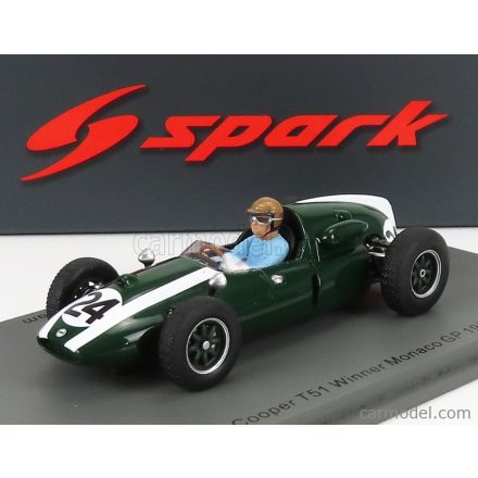SPARK-MODEL COOPER F1 T51 CLIMAX TEAM COOPER CAR COMPANY N 24 WINNER MONACO GP JACK BRABHAM 1959 WORLD CHAMPION