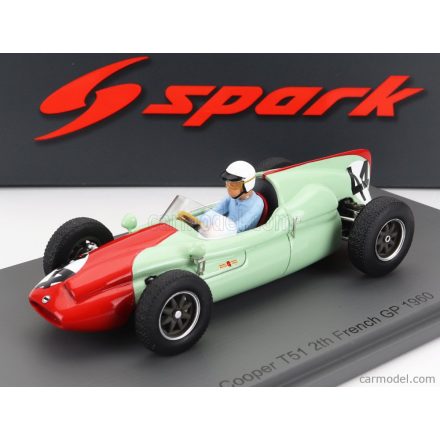 SPARK-MODEL COOPER F1 T51 N 44 2nd FRANCE GP 1960 O.GENDEBIEN