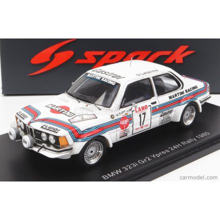 SPARK-MODEL BMW 3-SERIES 323i MARTINI N 17 24h RALLY YPRES 1980 H.DELBAR - W.LUX