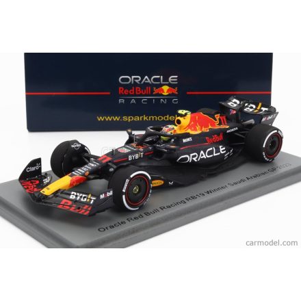 SPARK MODEL RED BULL F1 RB19 TEAM ORACLE RED BULL RACING N 11 2nd BAHRAIN GP 2023 SERGIO PEREZ