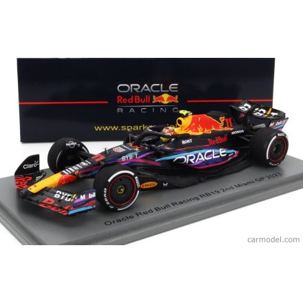 SPARK MODEL RED BULL F1 RB19 TEAM ORACLE RED BULL RACING N 11 2nd MIAMI GP 2023 SERGIO PEREZ