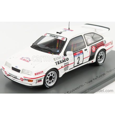 SPARK-MODEL FORD RS COSWORTH N 2 RALLY TOUR DE CORSE 1987 S.BLOMQVIST - B.BERGLUND