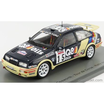 SPARK-MODEL FORD SIERRA RS COSWORTH N 15 RALLY TOUR DE CORSE 1989 F.CUNICO - M.SGHEDONI