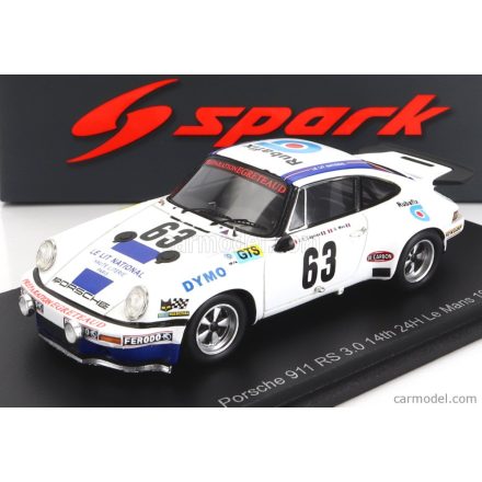SPARK-MODEL - PORSCHE - 911 RSR 3.0 F6 TEAM J.C.LAGNIEZ N 63 24h LE MANS 1974 J.C.LAGNIEZ - G.MEO