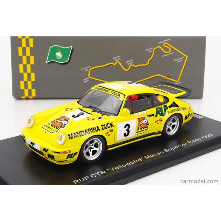 SPARK MODEL PORSCHE 911 RUF CTR YELLOWBIRD N 3 RACE SUPERCAR MACAU 1995 K.WONG