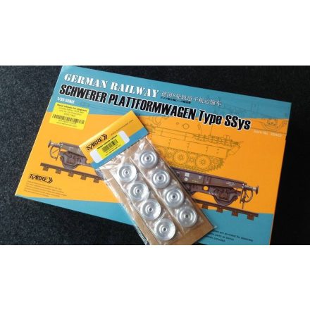 Sabre German Railway Schwerer Plattformwagen Type Ssys + metal wheels makett