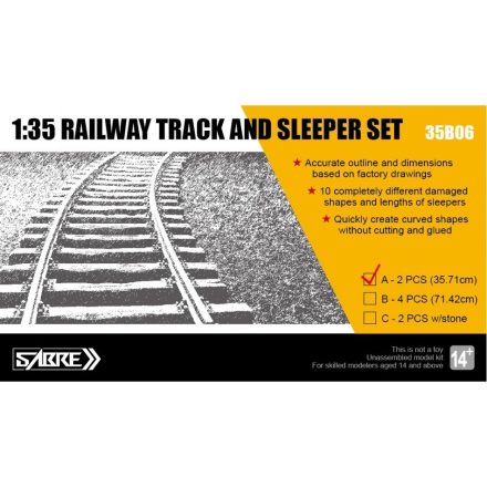 Sabre German Railway Track & Sleeper Set (2pcs) Kit