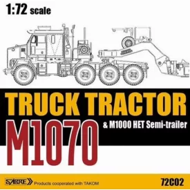 Sabre M1070 TRUCK TRACTOR 1 M1000 HET SEMIT TRAILER makett