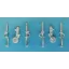 Scale Aircraft Conversions North American P-51D / F-51D / Mustang IV - Landing Gear - Set for 2 planes (Airfix) - futómű feljavító készlet
