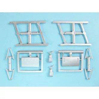   Scale Aircraft Conversions Fokker Dr.I Triplane - Landing Gear and Wing Struts - Set for 2 planes (Eduard) - futómű feljavító készlet