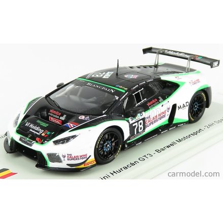 SPARK-MODEL LAMBORGHINI HURACAN GT3 TEAM BARWELL MOTORSPORT N 78 24h SPA 2016 M.ATTARD - L.MACHITSKI - M.MAPELLI - T.KIMBER-SMITH