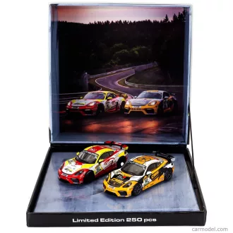   IXO Porsche SET 2X 718 CAYMAN GT4 CS TEAM W&S MOTORSPORT N 982 WINNER CUP 3 AM CLASS + N 962 WINNER CUP 3 PRO CLASS 24h NURBURGRING 2026