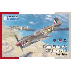   Special Hobby P-40D Warhawk/Kittyhawk Mk.I 'Four Guns' makett