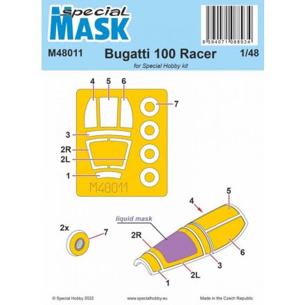 Special Hobby Bugatti 100 MASK (Special Hobby) maszkoló
