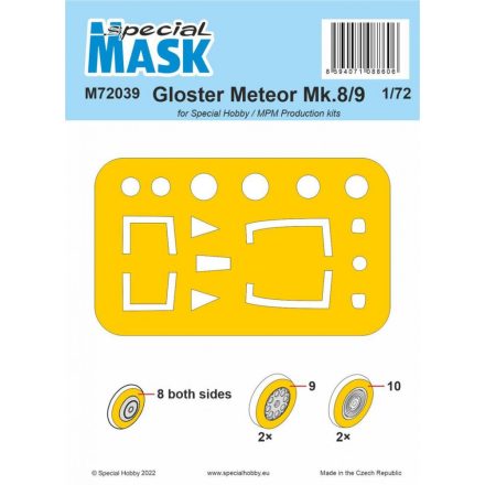 Special Hobby Gloster Meteor Mk.8/9 MASK (MPM, Special Hobby) maszkoló