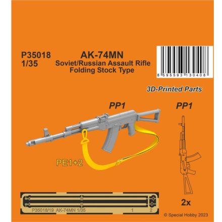 Special Hobby AK-74MN Soviet/Russian Assault Rifle / Folding Stock Type 1/35 (2 pcs.) 1st Century AD