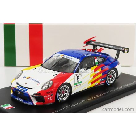 SPARK-MODEL PORSCHE 911 991 GT3 CUP N 8 PORSCHE CARRERA CUP ITALIAN CHAMPION 2021 ALBERTO CERQUI