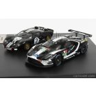 IXO FORD SET 2X GT FORD ECOBOOST 3.5L TURBO V6 TEAM FORD CHIP GANASSI UK N 66 6th LMGTE PRO CLASS 24h LE MANS 2019 S.MUICKE - O.PLA - B.JOHNSON + GT40 MKII 7.0L V8 TEAM SHELBY AMERICAN INC. N 2 WINNER