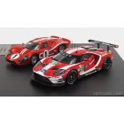 IXO FORD SET 2X GT FORD ECOBOOST 3.5L TURBO V6 TEAM FORD CHIP GANASSI UK N 67 4th LMGTE PRO CLASS 24h LE MANS 2019 H.TINCKNELL - A.PRIAULX - J.BOMARITO + GT40 MKIV 7.0L V8 TEAM SHELBY AMERICAN INC. N