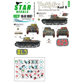   Star Decals PzKpfw I Ausf B. Attack on Norway and France 1940 matrica