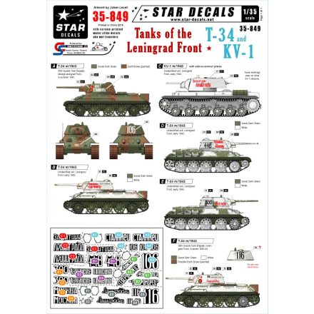 Star Decals Tanks of the Leningrad Front matrica
