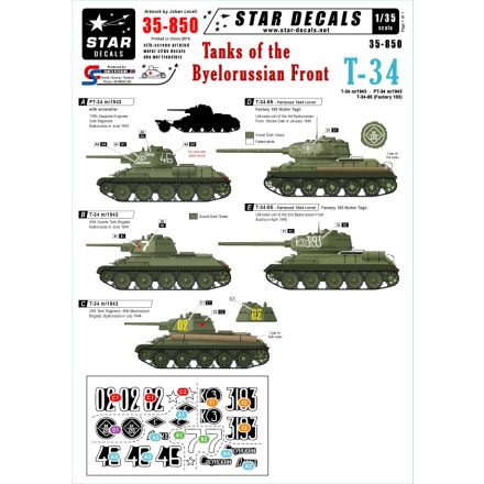 Star Decals Tanks of the ByeloSoviet Front matrica
