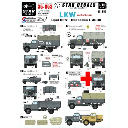 Star Decals LKW - Lastkraftwagen German truck markings matrica