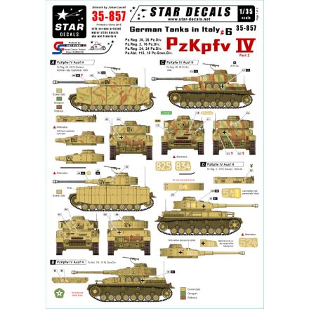 Star Decals German Tanks in Italy #6 matrica