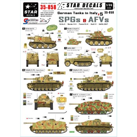 Star Decals SPGs and AFVs matrica