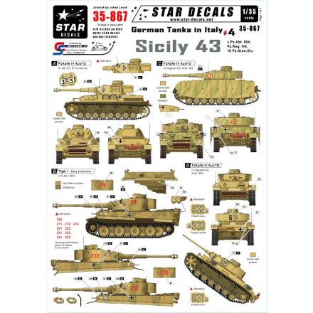 Star Decals German Tanks in Italy #4 matrica