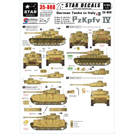Star Decals German Tanks in Italy #3 matrica