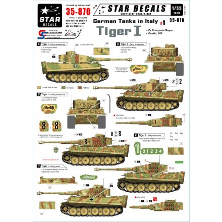 Star Decals German Tanks in Italy #1 matrica