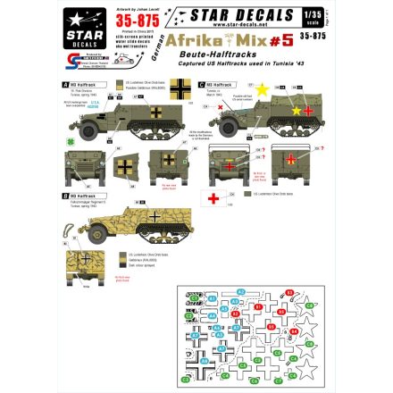 Star Decals German Beute Halftracks in Africa matrica