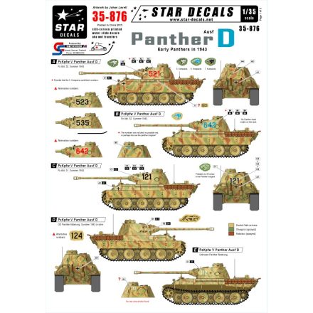Star Decals Pz.Kpfw.V Ausf.D Panther - Summer of '43 matrica
